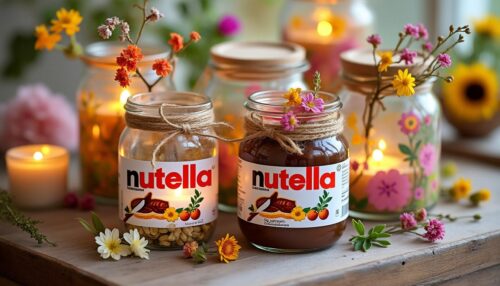 ontdek slimme recycle ideeën voor je oude nutella glazen potten! maak er mooie, decoratieve objecten van en geef je huis een creatieve touch.